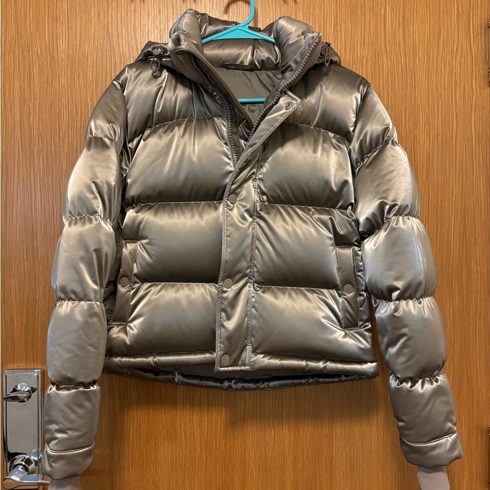 3XS TNA Super Puff Shorty in Liquid Shine Modern Taupe